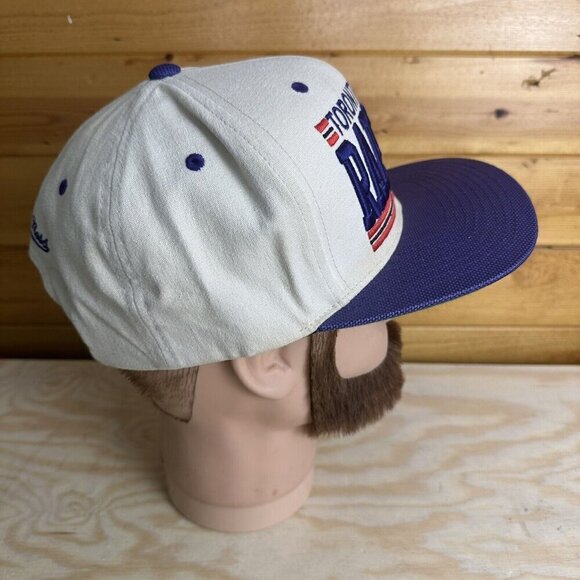 Mitchell & Ness Toronto Raptors Snapback Hat Cap Cream Purple Hardwood Classics - Picture 3 of 5
